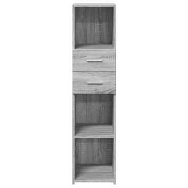 vidaXL Ντουλάπι Γκρι Sonoma 30x42,5x124cm από Επεξεργασμένο Ξύλο 1 τεμ.