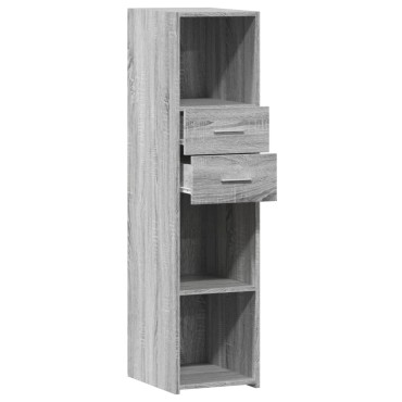 vidaXL Ντουλάπι Γκρι Sonoma 30x42,5x124cm από Επεξεργασμένο Ξύλο 1 τεμ.