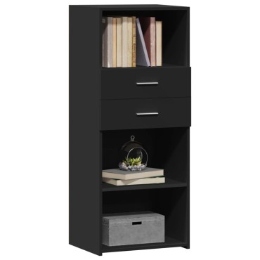 vidaXL Ντουλάπι Μαύρο 50x42,5x124cm από Επεξεργασμένο Ξύλο 1 τεμ.