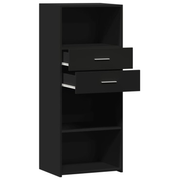 vidaXL Ντουλάπι Μαύρο 50x42,5x124cm από Επεξεργασμένο Ξύλο 1 τεμ.