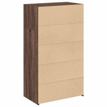 vidaXL Ντουλάπι Καφέ Δρυς 70x41x124cm από Επεξεργασμένο Ξύλο 1 τεμ.