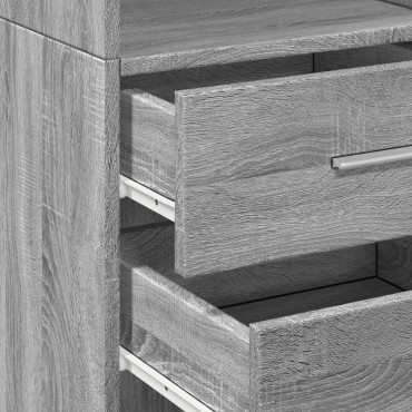 vidaXL Ντουλάπι Γκρι Sonoma 40x42,5x185cm από Επεξεργασμένο Ξύλο 1 τεμ.