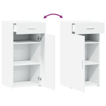 vidaXL Συρταριέρα Λευκή 45x42,5x93cm από Επεξεργασμένο Ξύλο 1 τεμ.