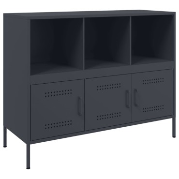 vidaXL Ντουλάπι Ανθρακί 100,5x39x79cm από Χάλυβα 1 τεμ.