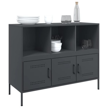 vidaXL Ντουλάπι Ανθρακί 100,5x39x79cm από Χάλυβα 1 τεμ.