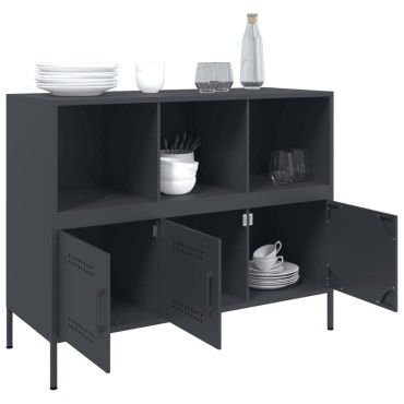 vidaXL Ντουλάπι Ανθρακί 100,5x39x79cm από Χάλυβα 1 τεμ.