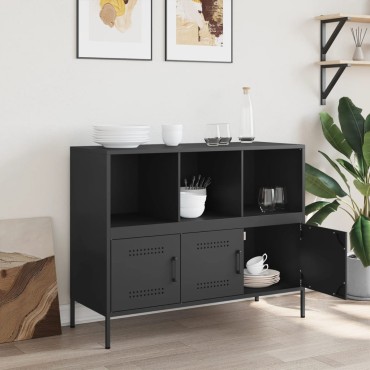 vidaXL Ντουλάπι Μαύρο 100,5x39x79cm από Χάλυβα 1 τεμ.