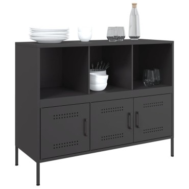 vidaXL Ντουλάπι Μαύρο 100,5x39x79cm από Χάλυβα 1 τεμ.