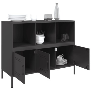 vidaXL Ντουλάπι Μαύρο 100,5x39x79cm από Χάλυβα 1 τεμ.