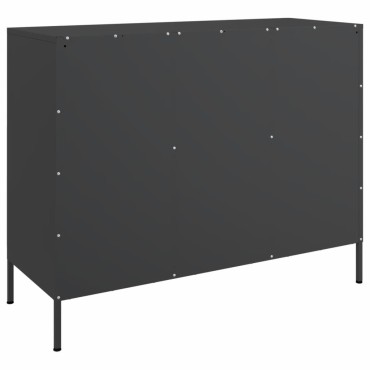 vidaXL Ντουλάπι Μαύρο 100,5x39x79cm από Χάλυβα 1 τεμ.