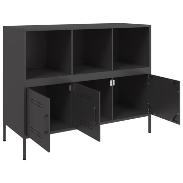 vidaXL Ντουλάπι Μαύρο 100,5x39x79cm από Χάλυβα 1 τεμ.
