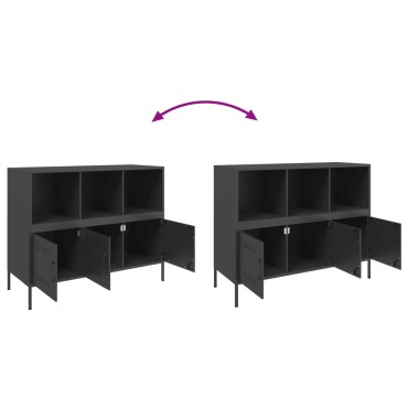 vidaXL Ντουλάπι Μαύρο 100,5x39x79cm από Χάλυβα 1 τεμ.