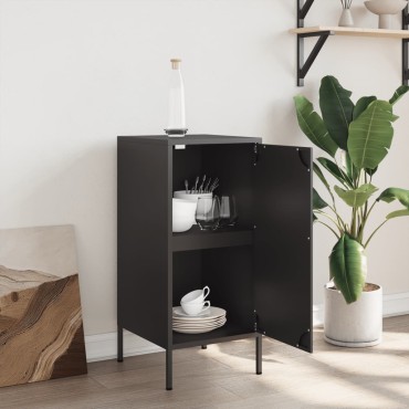 vidaXL Ντουλάπι Μαύρο 36x39x79cm από Χάλυβα 1 τεμ.