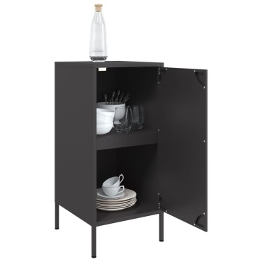 vidaXL Ντουλάπι Μαύρο 36x39x79cm από Χάλυβα 1 τεμ.