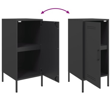 vidaXL Ντουλάπι Μαύρο 36x39x79cm από Χάλυβα 1 τεμ.
