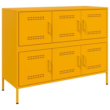 vidaXL Ντουλάπι Μουσταρδί 100,5x39x79cm από Ατσάλι 1 τεμ.