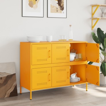 vidaXL Ντουλάπι Μουσταρδί 100,5x39x79cm από Ατσάλι 1 τεμ.