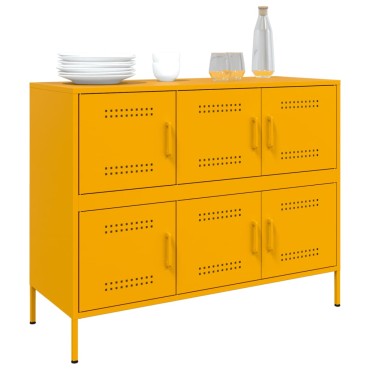 vidaXL Ντουλάπι Μουσταρδί 100,5x39x79cm από Ατσάλι 1 τεμ.