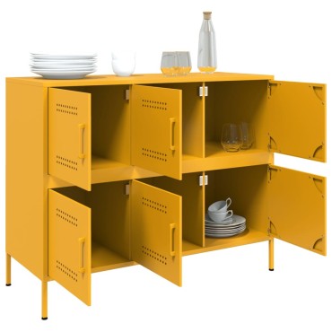 vidaXL Ντουλάπι Μουσταρδί 100,5x39x79cm από Ατσάλι 1 τεμ.