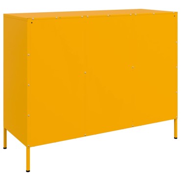 vidaXL Ντουλάπι Μουσταρδί 100,5x39x79cm από Ατσάλι 1 τεμ.