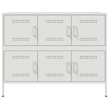vidaXL Ντουλάπι Λευκό 100,5x39x79cm από Χάλυβα 1 τεμ.
