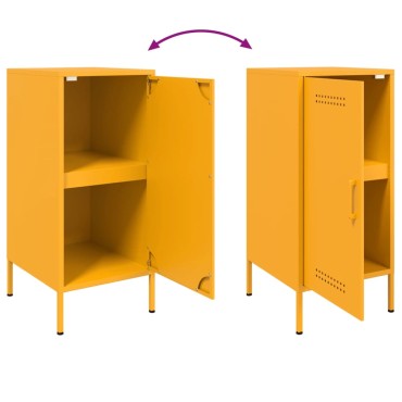 vidaXL Ντουλάπια 2 τεμ. Μουσταρδί 36x39x79cm από Χάλυβα