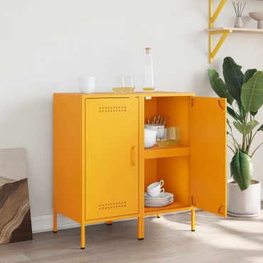vidaXL Ντουλάπια 2 τεμ. Μουσταρδί 36x39x79cm από Χάλυβα