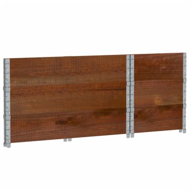 vidaXL Κολάρα Παλέτας 3 τεμ. Καφέ 100x50 εκ. από Μασίφ Ξύλο Πεύκου