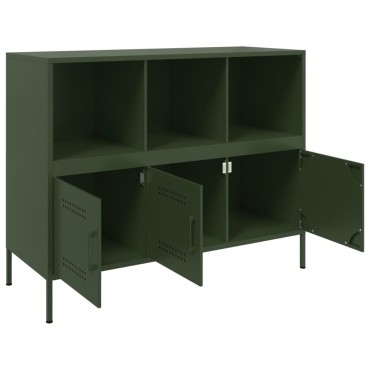 vidaXL Ντουλάπι Πράσινο Λαδί 100,5x39x79cm από Ατσάλι 1 τεμ.