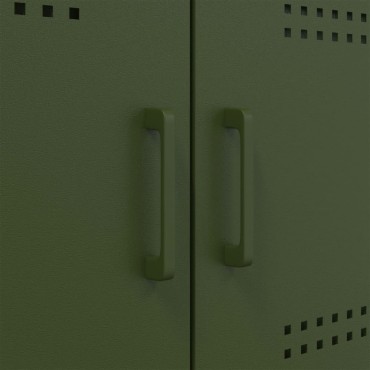 vidaXL Ντουλάπι Πράσινο Λαδί 100,5x39x79cm από Ατσάλι 1 τεμ.
