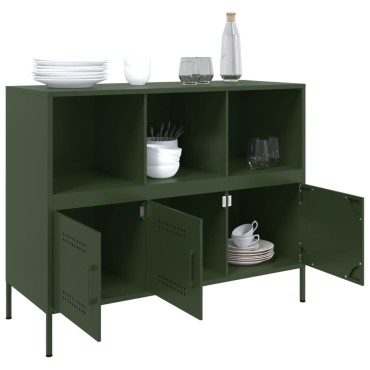 vidaXL Ντουλάπι Πράσινο Λαδί 100,5x39x79cm από Ατσάλι 1 τεμ.