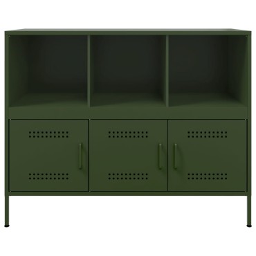 vidaXL Ντουλάπι Πράσινο Λαδί 100,5x39x79cm από Ατσάλι 1 τεμ.