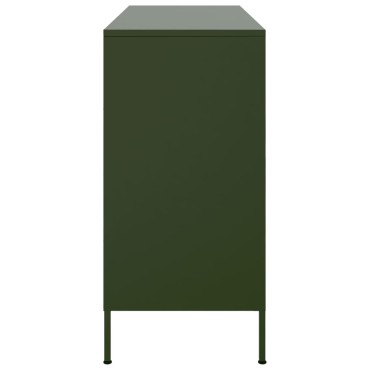 vidaXL Ντουλάπι Πράσινο Λαδί 100,5x39x79cm από Ατσάλι 1 τεμ.