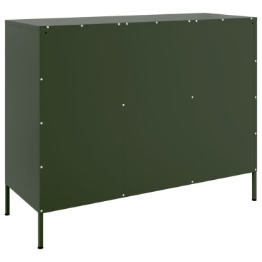 vidaXL Ντουλάπι Πράσινο Λαδί 100,5x39x79cm από Ατσάλι 1 τεμ.