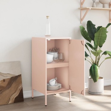 vidaXL Ντουλάπι Ροζ 36x39x79cm από Χάλυβα 1 τεμ.
