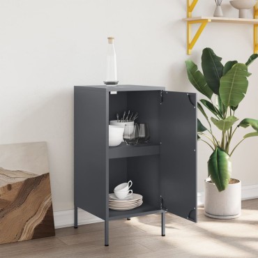 vidaXL Ντουλάπι Ανθρακί 36x39x79cm από Χάλυβα 1 τεμ.