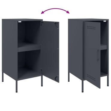 vidaXL Ντουλάπι Ανθρακί 36x39x79cm από Χάλυβα 1 τεμ.