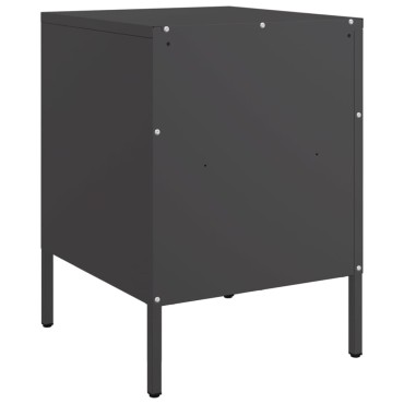 vidaXL Κομοδίνο Μαύρο 36x39x50,5cm από Χάλυβα 1 τεμ.