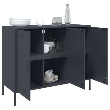 vidaXL Ντουλάπι Ανθρακί 100,5x39x79cm από Χάλυβα 1 τεμ.