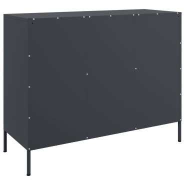 vidaXL Ντουλάπι Ανθρακί 100,5x39x79cm από Χάλυβα 1 τεμ.