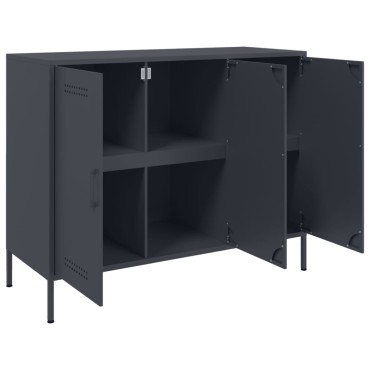 vidaXL Ντουλάπι Ανθρακί 100,5x39x79cm από Χάλυβα 1 τεμ.
