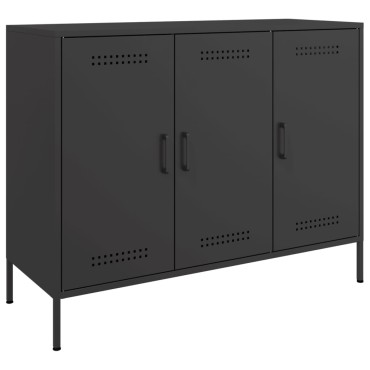 vidaXL Ντουλάπι Μαύρο 100,5x39x79cm από Χάλυβα 1 τεμ.