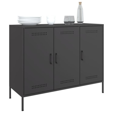 vidaXL Ντουλάπι Μαύρο 100,5x39x79cm από Χάλυβα 1 τεμ.