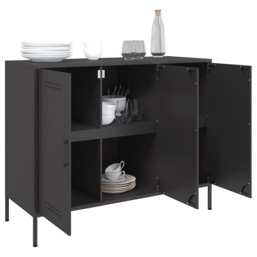 vidaXL Ντουλάπι Μαύρο 100,5x39x79cm από Χάλυβα 1 τεμ.