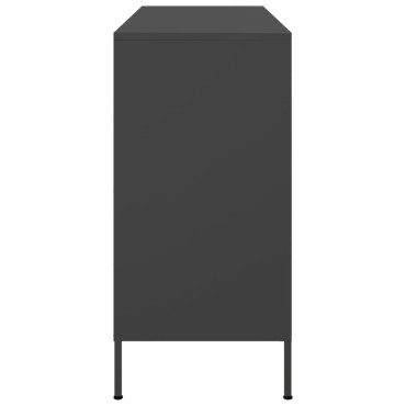 vidaXL Ντουλάπι Μαύρο 100,5x39x79cm από Χάλυβα 1 τεμ.