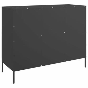vidaXL Ντουλάπι Μαύρο 100,5x39x79cm από Χάλυβα 1 τεμ.