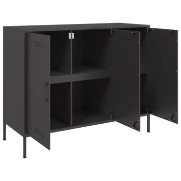 vidaXL Ντουλάπι Μαύρο 100,5x39x79cm από Χάλυβα 1 τεμ.