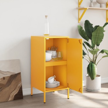 vidaXL Ντουλάπι Μουσταρδί 36x39x79cm από Ατσάλι 1 τεμ.