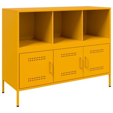 vidaXL Ντουλάπι Μουσταρδί 100,5x39x79cm από Ατσάλι 1 τεμ.