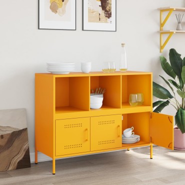 vidaXL Ντουλάπι Μουσταρδί 100,5x39x79cm από Ατσάλι 1 τεμ.